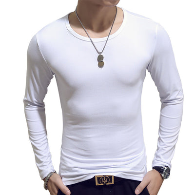 Suéter Cuello Redondo Ajustado Liso para Hombre - Image 10