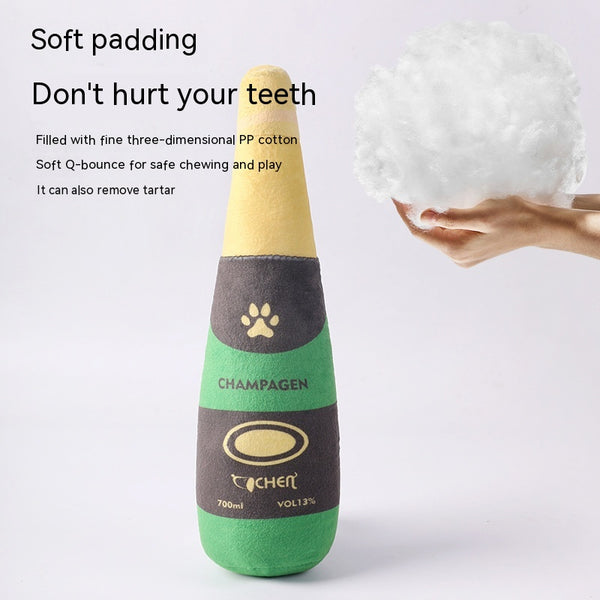Juguete para Perro Botella de Champagne Resistente a Mordidas