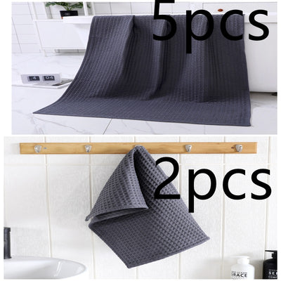 Toalla de Baño de Algodón Puro Textura Waffle - Súper Absorbente y Secado Rápido - Image 32
