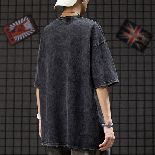 Camiseta Negra Estampada de Manga Corta - Diseño Simple y Versátil - Image 11