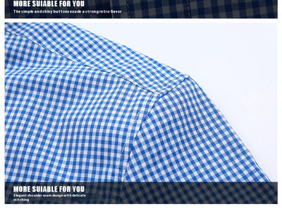 Camisa Casual de Algodón a Cuadros para Hombre - Manga Larga Transpirable Otoño - Image 21