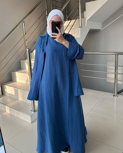 Vestido Árabe Suelto de Manga Larga - Outfit Tradicional Medio Oriente - Image 18