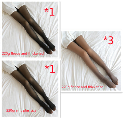 Leggins Térmicos Translúcidos Talla Grande con Forro Polar para Invierno - Image 31