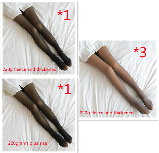 Leggins Térmicos Translúcidos Talla Grande con Forro Polar para Invierno - Image 31