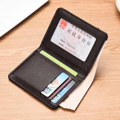 Billetera Minimalista Vertical para Hombre con Compartimento de Licencia - Image 4