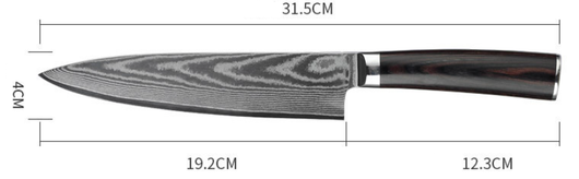 Cuchillo de Chef con Patrón Damasco en Acero - Image 6