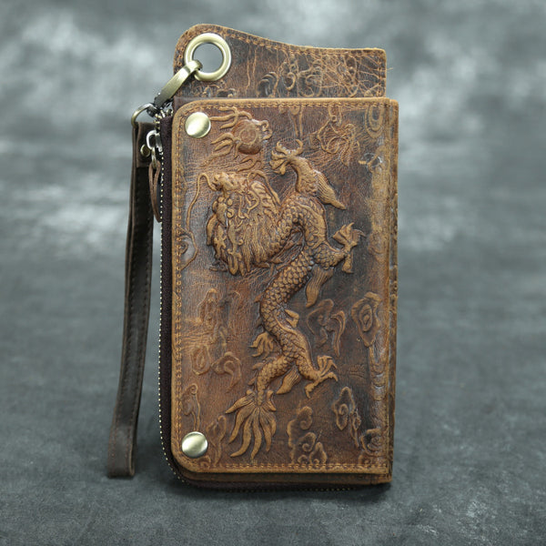 Cartera Pulsera Retro Vintage para Hombre con Cambio de Color y Múltiples Tarjetas