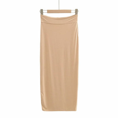 Falda Elástica Cintura Alta Slim Fit Largo Medio - Image 8