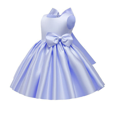 Vestido Princesa Infantil de Color Liso - Image 6
