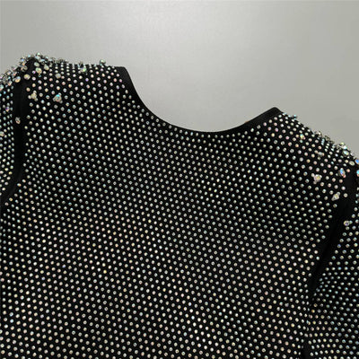 Vestido Ajustado con Strass y Diseño Cruzado - Image 12