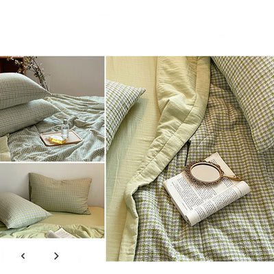 Colcha Reversible Cuadros Verano Lujo Cama Queen Ligera Transpirable - Image 13