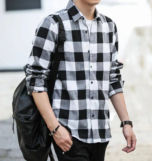 Camisa Holgada a Cuadros para Hombre - Image 3