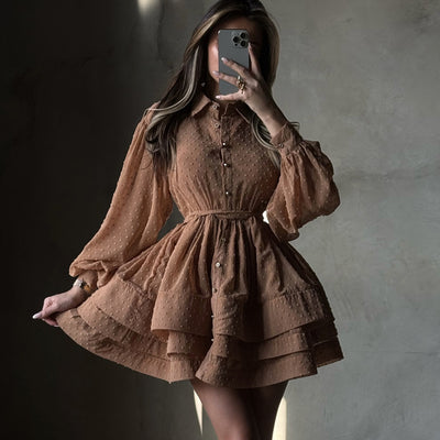Vestido Camisero Elegante con Cinturón y Botones - Image 7