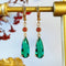 Aretes Clip Esmeralda en Aleación - Joyería Moderna