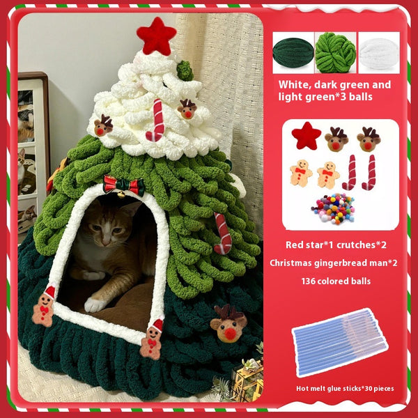 Nido Árbol Navideño para Gatos - Kit DIY Hecho a Mano