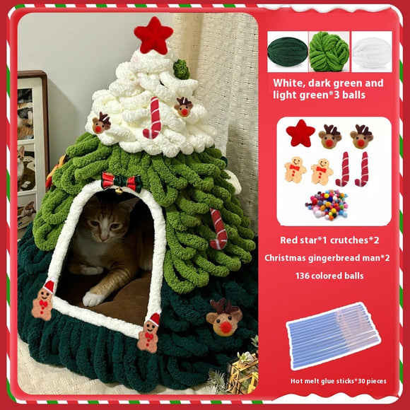 Nido Árbol Navideño para Gatos - Kit DIY Hecho a Mano
