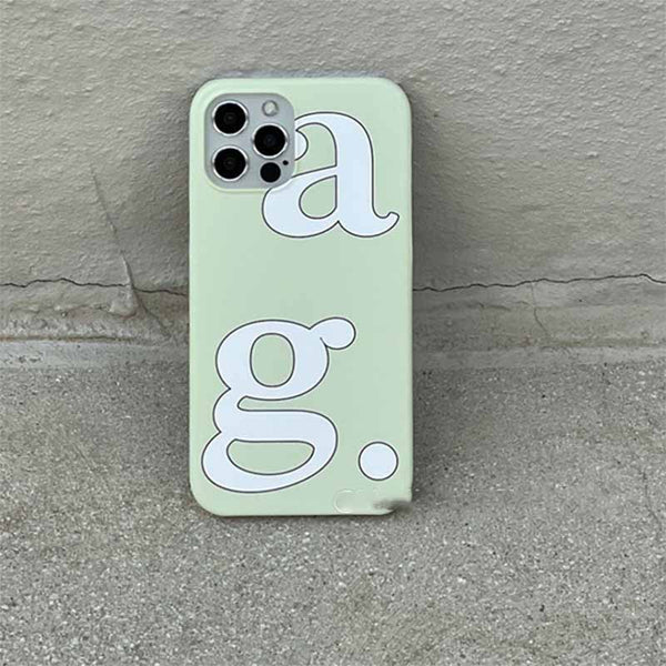Funda de Plástico para Teléfono con Letras, Simple y a la Moda