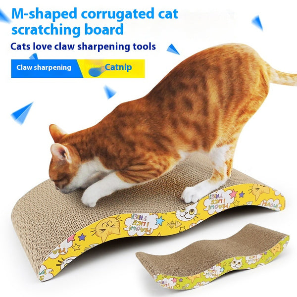 Rascador de Cuero para Gatos con Cartón Corrugado Integrado
