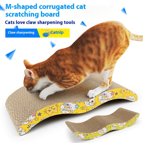 Rascador de Cuero para Gatos con Cartón Corrugado Integrado