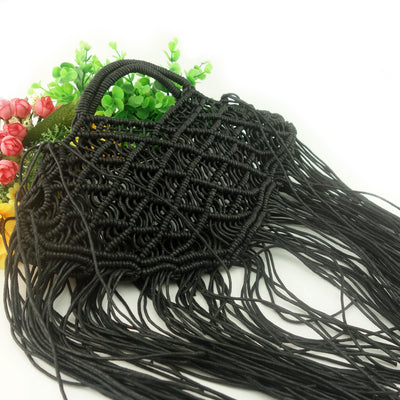 Bolsa Tejida a Mano con Cuerda Encerada y Borlas para Mujer - Image 14