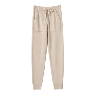 Pantalones de Punto Otoño-Invierno para Mujer, Cintura Alta Drapeado Elegante Efecto Adelgazante - Image 7