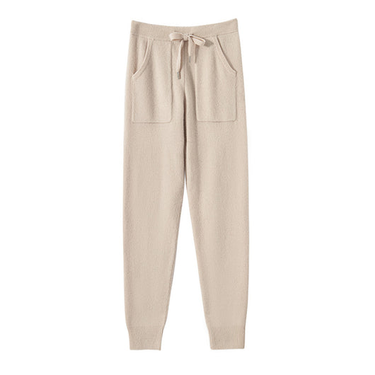 Pantalones de Punto Otoño-Invierno para Mujer, Cintura Alta Drapeado Elegante Efecto Adelgazante - Image 7