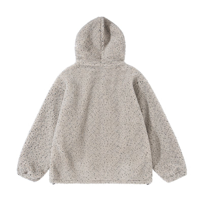 Abrigo de Lana Merina Acolchado con Capucha - Diseño Jaspeado - Image 3
