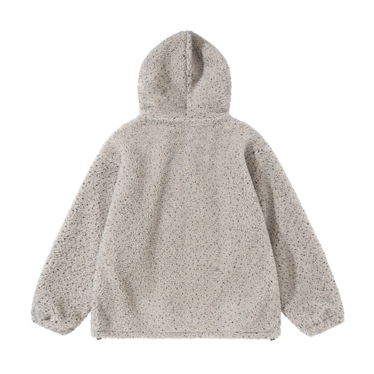 Abrigo de Lana Merina Acolchado con Capucha - Diseño Jaspeado - Image 3