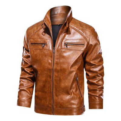 Chaqueta de Cuero Europea Otoño - Diseño Minimalista y Versátil - Image 8