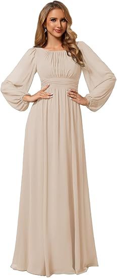 Vestido de Noche Largo en Gasa Elegante para Mujer - Image 8