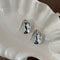 Irregular Face-looking Ear Studs Plateado