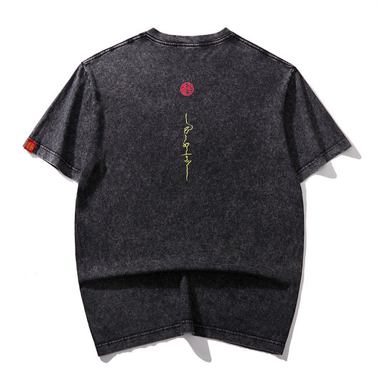 Camiseta Holgada Estilo Chino para Hombre - Primavera Verano - Image 4
