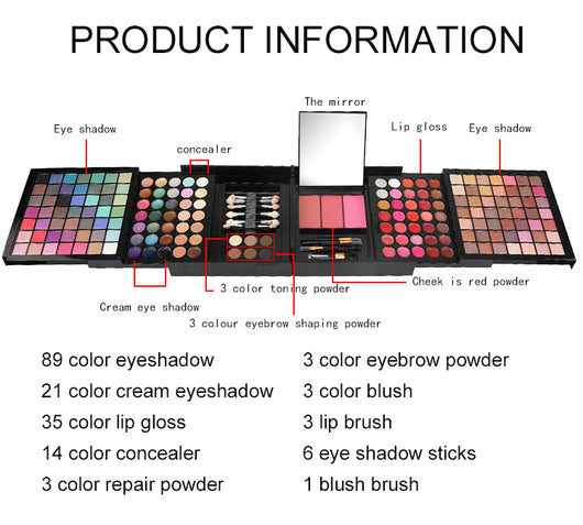 Paleta de Maquillaje 177 Colores: Sombras, Labiales y Rubores Todo en Uno - Image 12