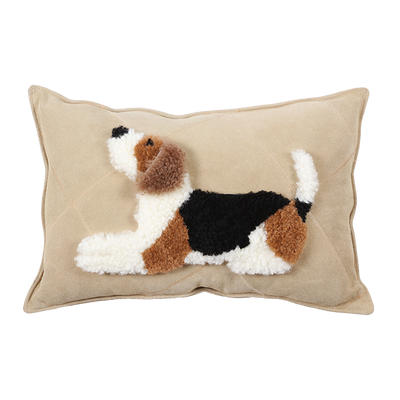 Almohada Decorativa Perro Cartoon en Cuero y Lana - Image 9