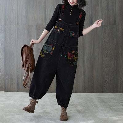 Jeans Casuales con Tirantes Estampados