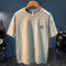 Camiseta Casual para Hombre Verano con Bordado Minimalista