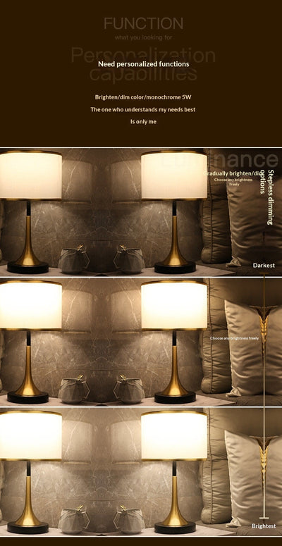 Lámpara de Mesa Minimalista con Sensor Táctil y Atenuador de Luz - Image 13