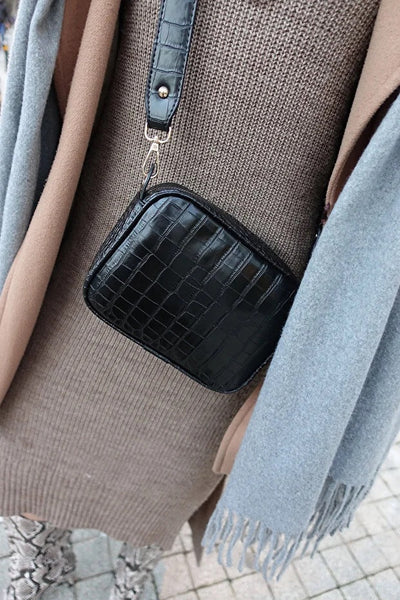 Bolso Bandolera con Textura de Cocodrilo para Mujer - Image 5