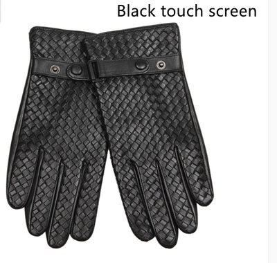 Guantes Tejidos de Cuero para Hombre - Otoño e Invierno - Image 9