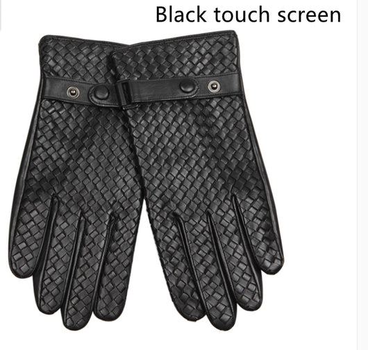 Guantes Tejidos de Cuero para Hombre - Otoño e Invierno - Image 9
