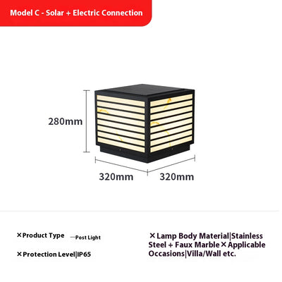 Lámpara Solar de Pedestal para Jardín - Resistente al Agua - Image 17