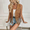 Women's Denim Jacket with Fringe and Casual Plain Design