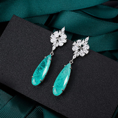 Aretes de Esmeralda Engastada con Brillo Cautivador - Image 6