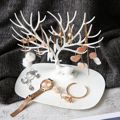 Organizador de Joyas con Soporte Decorativo Árbol - Estuches y Exhibidor para Anillos, Collares y Pulseras - Image 3