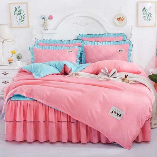Juego Completo de Cama Acolchado Otoño-Invierno: Sábana, Cubrecama Princesa y Funda Nórdica - Image 5