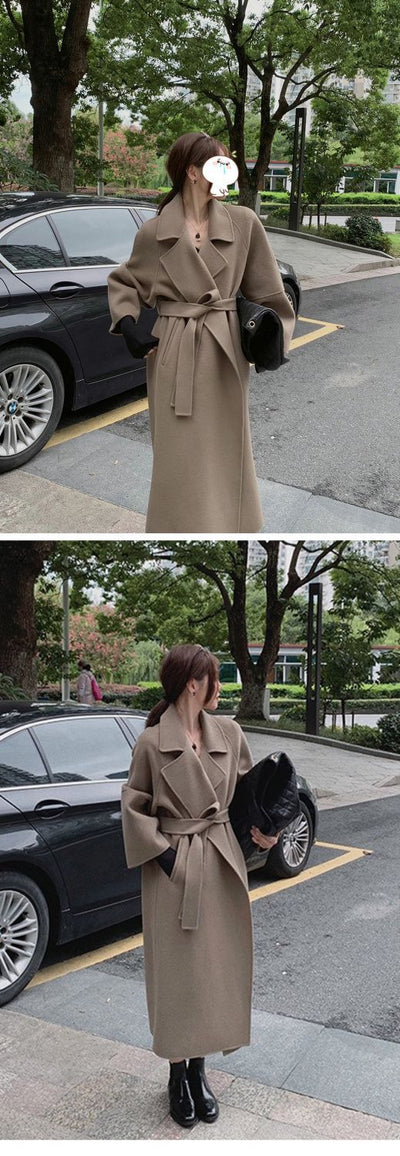 Abrigo Socialite de Moda Otoño-Invierno Largo hasta la Rodilla - Image 32