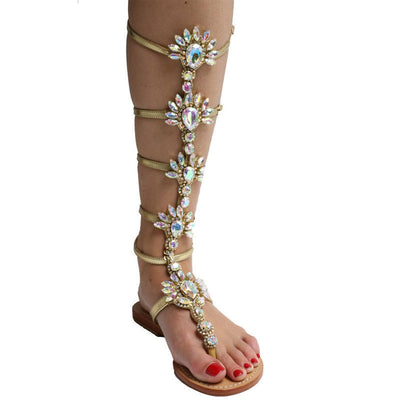 Sandalias Romanas Planas con Strass para Mujer - Estilo Verano - Image 5