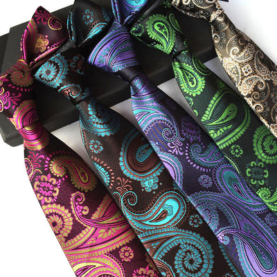 Corbata Jacquard Paisley Europeo Americana para Hombre - Image 21
