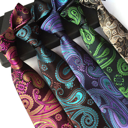 Corbata Jacquard Paisley Europeo Americana para Hombre - Image 21
