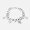 Pulseira Lovers Wild Commuter Prata Esterlina Dados de Pérola Bola 8 Prateada